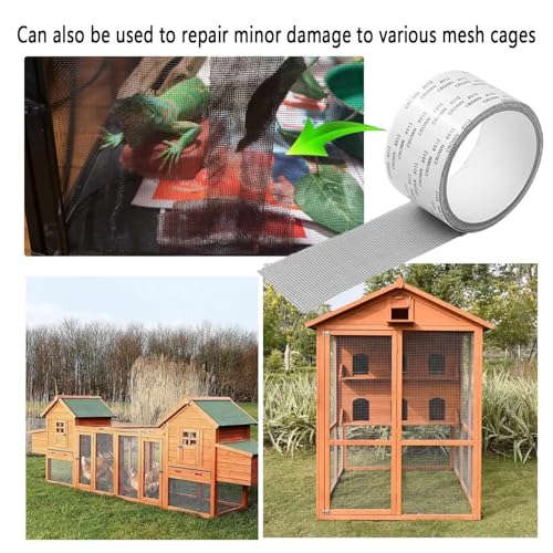 Image of VIVNITS Mosquito Net Repair Tape 2 In x 79 In (5CM x 200CM), Self Adhesive Window Screen Mesh Roll, Peel and Stick Patch for Torn Holes, Durable Fiberglass Insect Screen (Standard Roll)