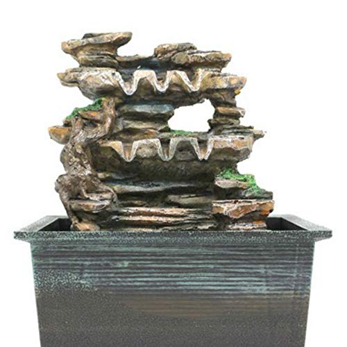 Fonte de Água Decorativa Resina Cascata Iluminação de Led GT743 -...