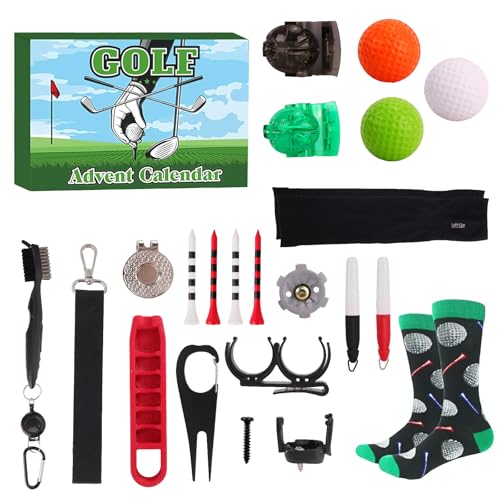 Calendrier de l'Avent Golf 2025 Hommes, cadeaux et accessoires de Noël