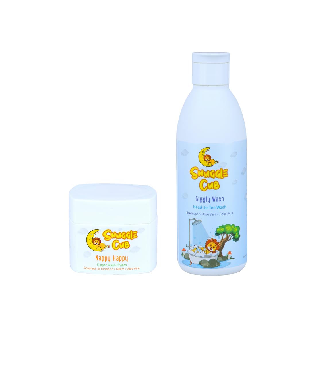 Snuggle Cub Clean & Protect Duo: Nappy Happy Diaper Rash Cream 50 GMS & Giggly Wash Head to Toe Wash 250 ML | Soothes & Prevents Rash-image-11