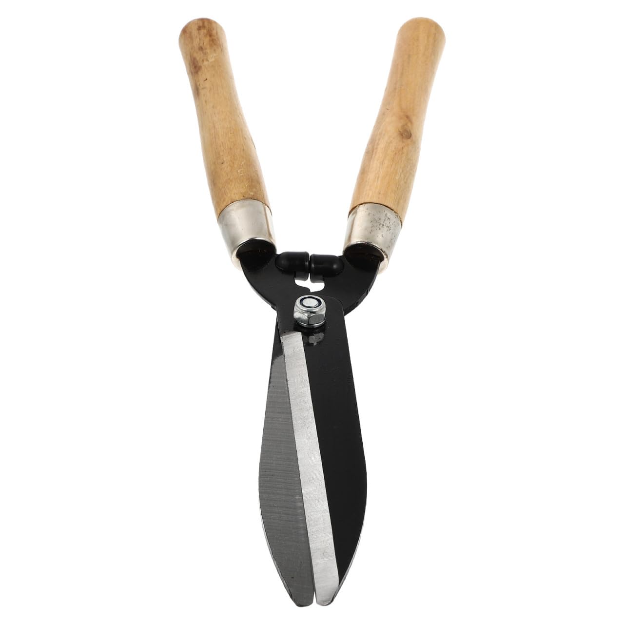SHERCHPRY Tijeras de Podar para Jardinería, Cortasetos, Acero al Carbono, Mango de Madera, Antióxido, Antideslizante, para Poda de Setos y Césped