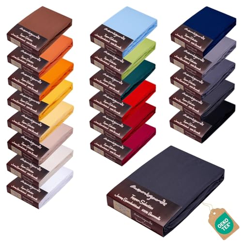 AVANTGARDE Premium Topper - Spannbettlaken - 180x200-200x220 cm - extra niedriger Steg - für Boxspringbett - Topperauflage - Spannbetttuch Jersey...