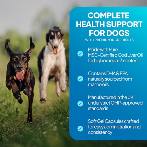 Cod Liver Oil Dogs 550mg (180 Soft Gel Capsules) - Image 4