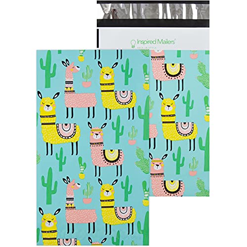 Image of Inspired Mailers - Poly Mailers 6x9-100 Pack - Llamas Print - Cute Shipping Bags - 6x9 Polymailers - 6x9 Poly Bags for Shipping - Small Mailers 6x9 - Poly Shipping Bags