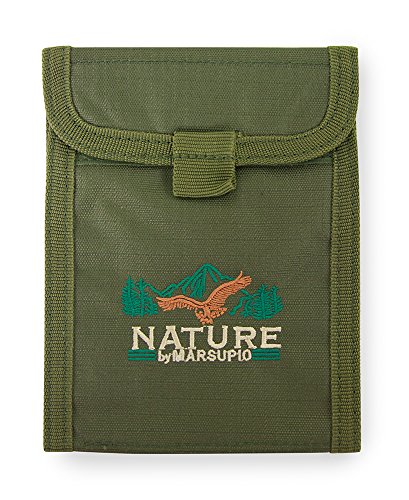 Marsupio Wood, Porta Documenti Unisex – Adulto, Verde, Taglia Unica