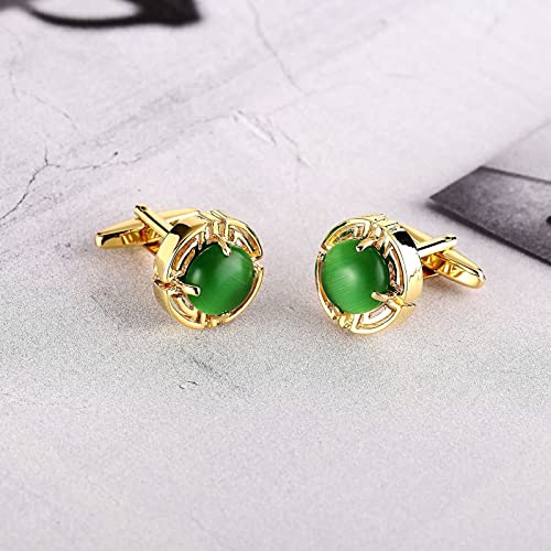 Mancuernillas redondas de acero inoxidable para hombre miniatura 3
