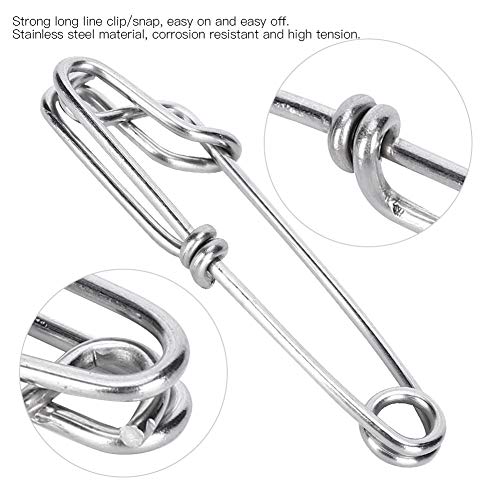 Clips de pesca de acero inoxidable Ejoyous para evitar la pérdida de capturas 5