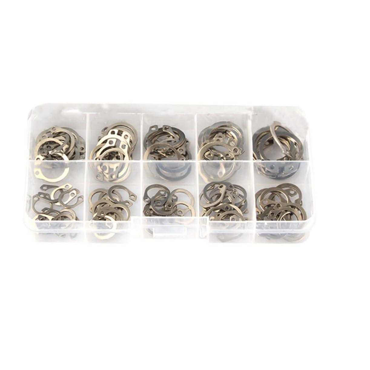 Alipis 100 Pcs Stainless Steel Retainer Circlip M8-18 Size C-shaped Axle Ring Split Washer High Strength