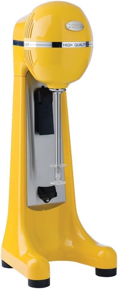 Johny Frappe Maker - 400 Watt 2 Speed Commercial Drink Mixer – Electric Milk Shake Maker/AK/2-2T-ECO-PR (Yellow)