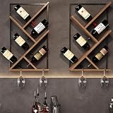 ODIKA Set of 2 Wall Wine Rack for Bottles and Glasses Elegant Space Efficient Storage and Display, Wall Mounted Wine Rack