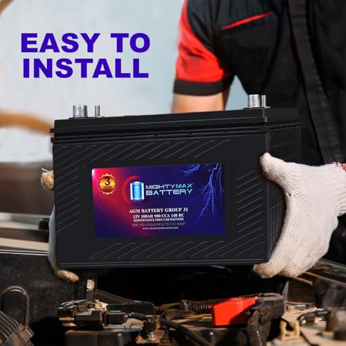 Mighty Max Battery MM-G31 Start and Stop Car BCI Group 31 12V 100AH, 140RC, 900 CCA, Rechargeable AGM Car battery by Mighty Max Battery - Image 8