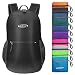 G4Free 20L Lightweight Packable Backpack Water Resistant Hiking Daypack Foldable Camping Outdoor Backpack Handy Bagk (Black)
