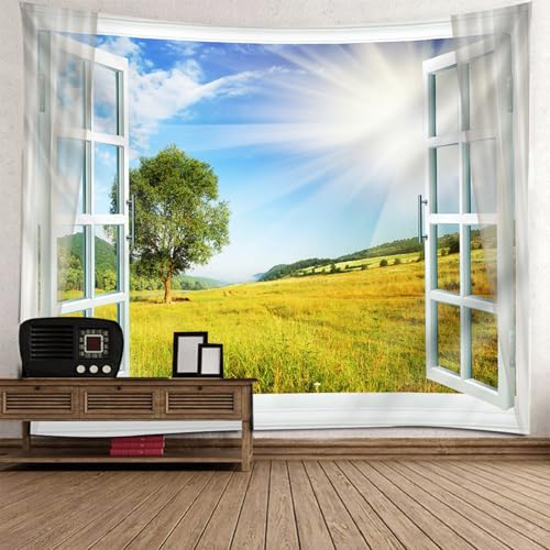 Tenture murale paysage prairie grand format pour chambre d'ados et décoration de salon moderne
