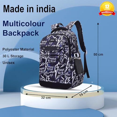 Image of Tinytot 30 Litre Waterproof School Backpack Bags for Women - Large 19 Inch Laptop Bag for Boys &Girls 12+ Years, College Bag for Girls and Boys, Men, Women - Ideal for Office, Travel, School, College