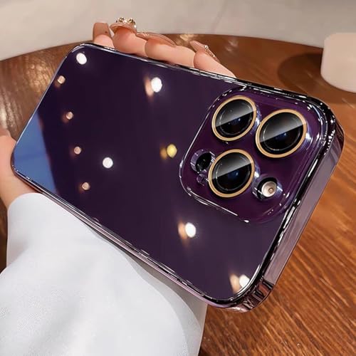 Coque iPhone 14 Pro Max antichoc verre trempé violet foncé