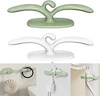 Vista 13 de Fijador de Enchufe de Escritorio Autoadhesivo, Soporte de Enchufe Adhesivo Sin Perforaciones Organizador de Cables Protector de Sobretensiones Sin