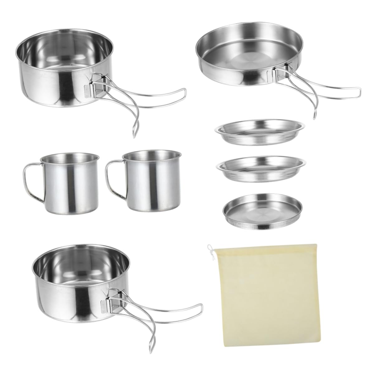 1 Juego Utensilios de Cocina para Camping Inoxidable para Senderismo Picnic y Barbacoa para Personas