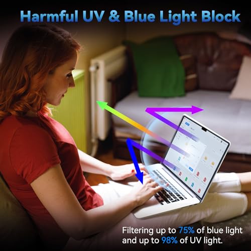 Image of Mamol 2 Pack Anti Blue Light Screen Protector for MacBook Air 13.6 /13 Inch (2022-2026, M2, M3, M4, M5), Eye Protection Filter, Anti Glare