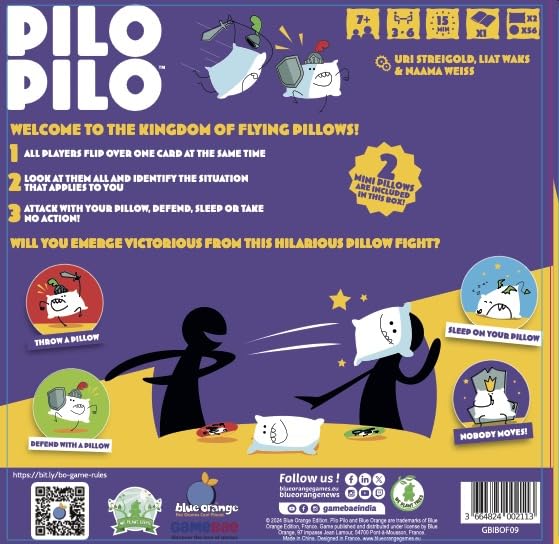 Image of Blue Orange Pilo Pilo Card Game, 2-6 Players, Ages 7+, 15 Minutes Playing Time