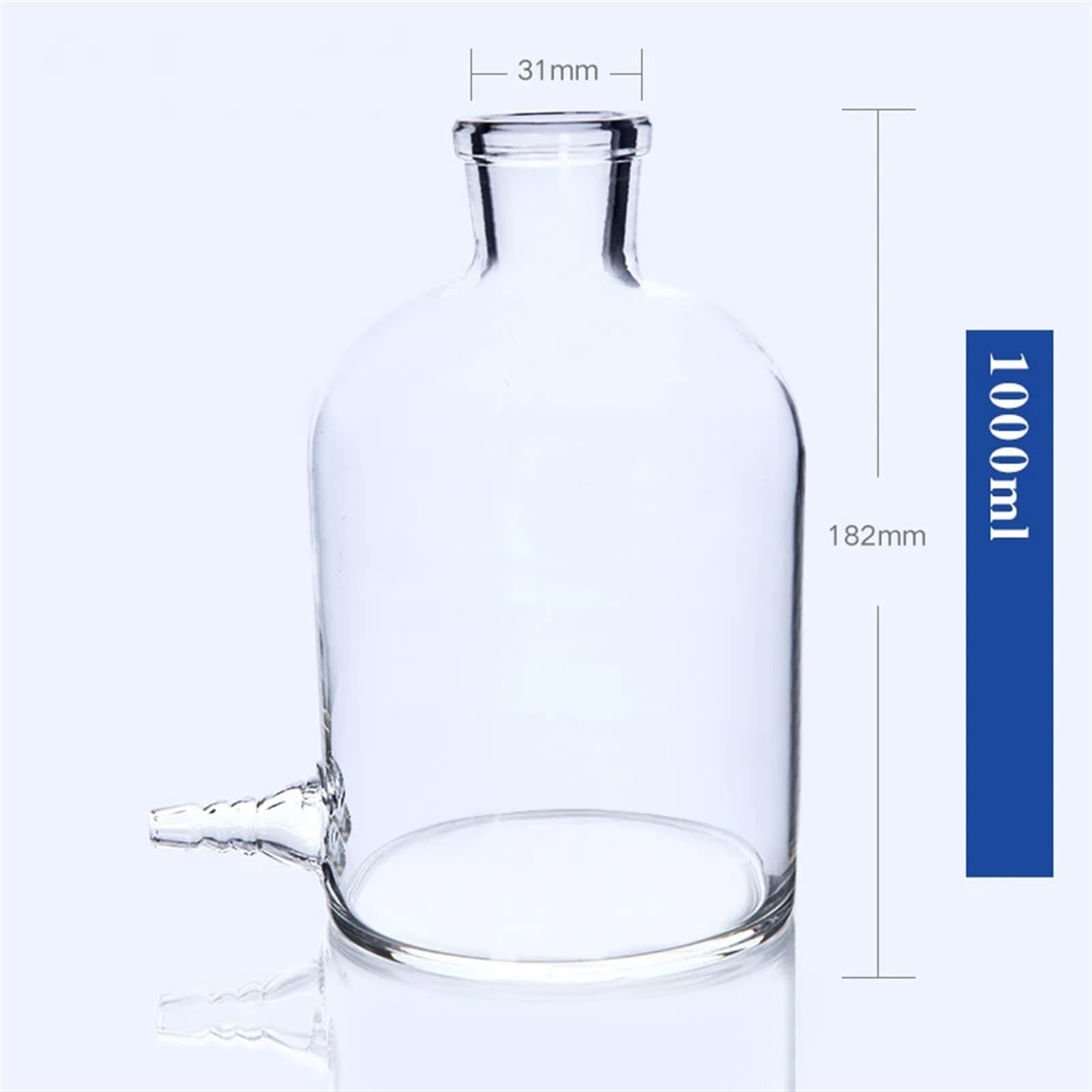 Kolba szklana laboratoryjna, Kolba szklana laboratoryjna, stożkowa, ze szkła krzemianowego, dokładne oznaczenia, odporna na ciepło, wiele rozmiarów(1000mL)