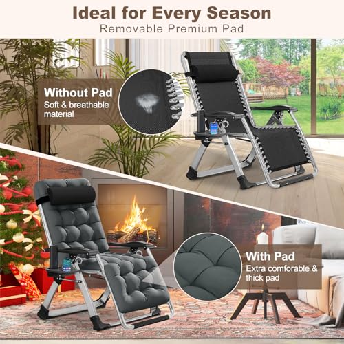Image of DoCred Comfy Folding Recliner Chair -Bedroom Living Room Chairs