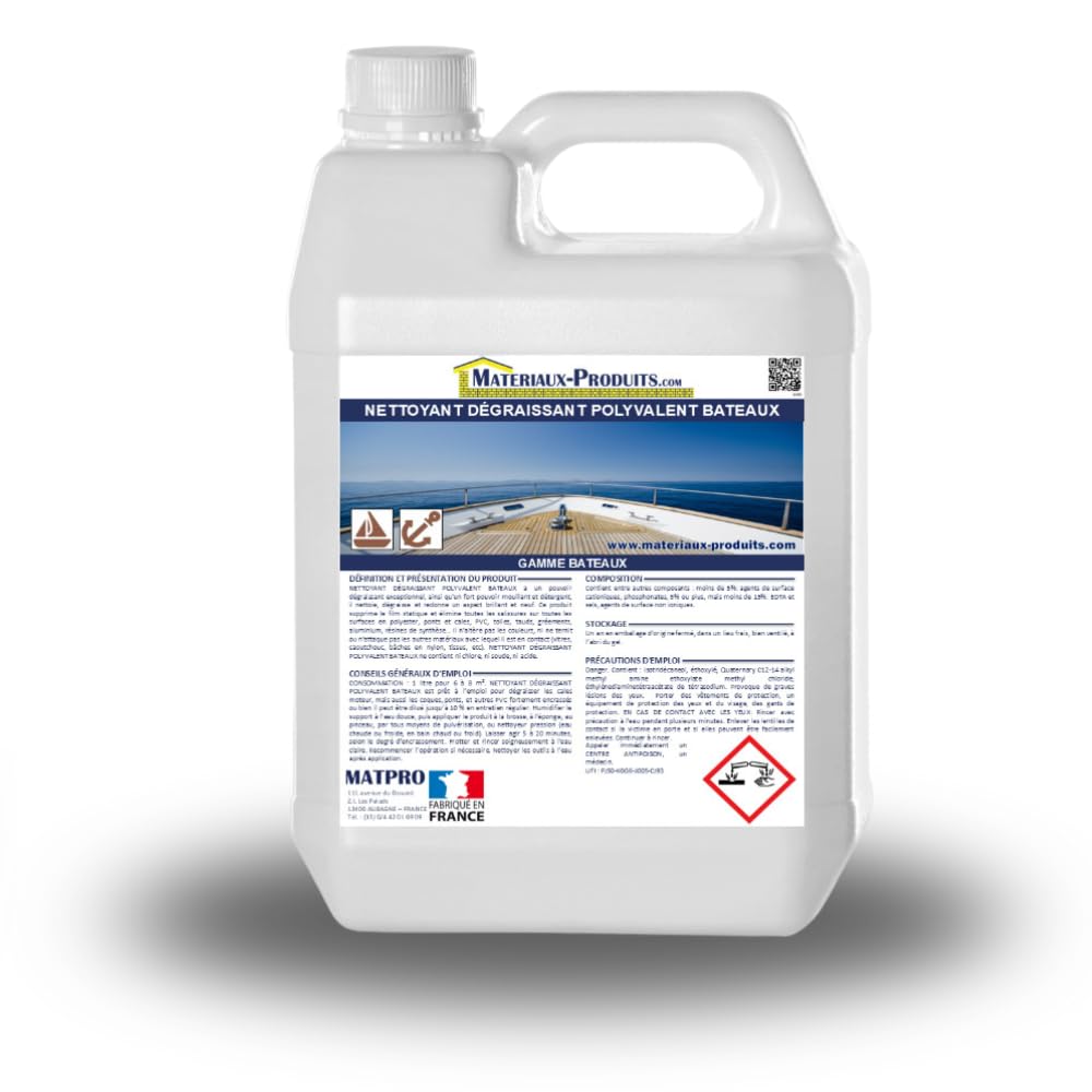 MATPRO Nettoyant dégraissant Polyvalent Bateaux 5 L Jaune