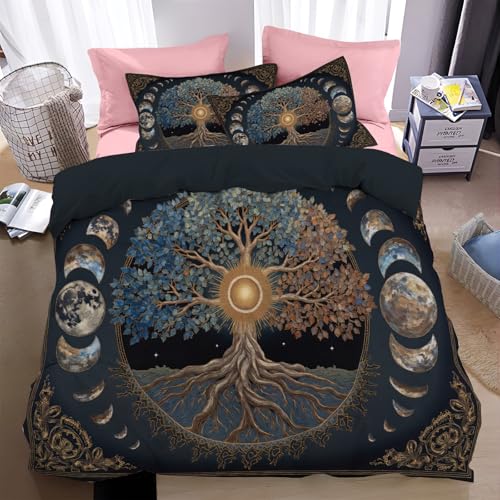 Duvet Cover California King Size - Reversible Marine scenery Duvet Cover Set with Zipper Closure,3 Pieces Dark blue Bedding Set with 4 Corner Ties and 2 Pillowcases 20"x36),Textured dynamic waves