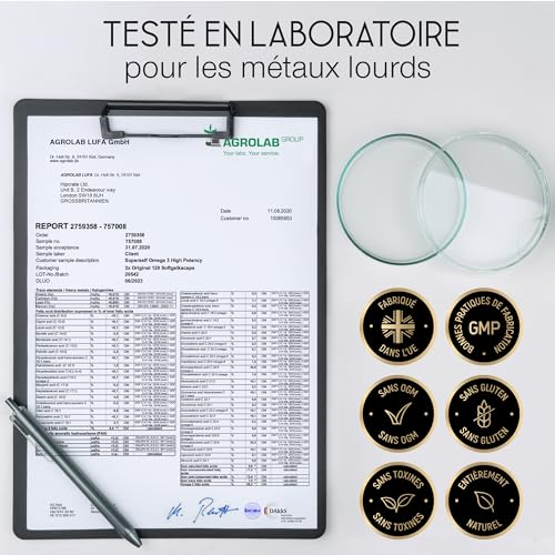 Oméga 3 Huile de Poissons Sauvages - 3000mg Triple Concentration - EPA 990mg & DHA 660mg - 120 Gélules Omega3 - Soutien Cardiaque, Vision, Cérébrale – Image 7