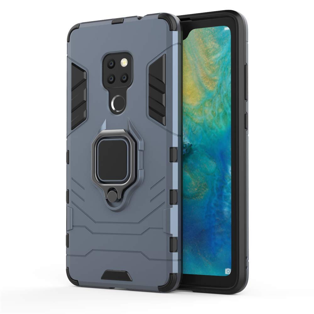 CHcase Huawei P40 Pro Funda, Anillo Metálico Sujeción Soporte Antichoque Rígido Caja (Funciona con el Montaje de Coche Magnético) Doble Capa Sólido Case Carcasa para Huawei P40 Pro -Black Plus Gray — view 59