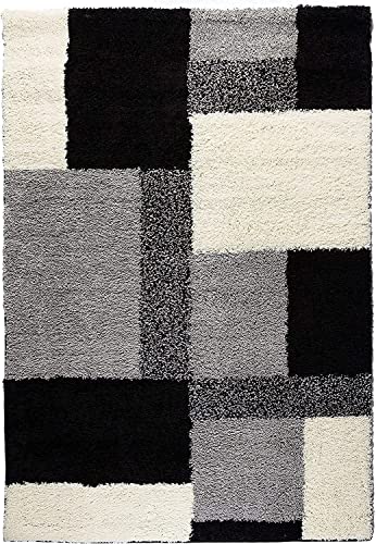 Image of Soft Modern Shag Area Rugs Fluffy Living Room Carpet Comfy Bedroom Home Decorate Floor Kids Playing Mat Size 6x6 Feet Square Color Multi N