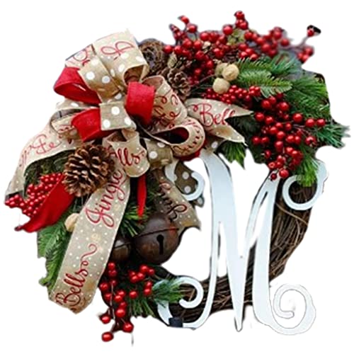Couronne de Noël artificielle durable pour embellir une porte sans entretien