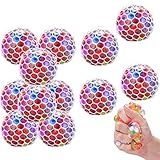 AMONE Squishy Balls Colorful Anti-Stress Squeeze Grape Balls Sensory Toys with Exclusive Sewn Mesh...