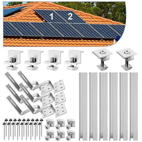 Soporte Para Módulo Solar, Techextra 30 Cm, Soporte Para Panel Solar Para Planta De Energía De Balcón, Fijación Fotovoltaica, Módulo Solar, Soporte Para Chapa Trapezoidal, Techo Plano, Techo De Tejas