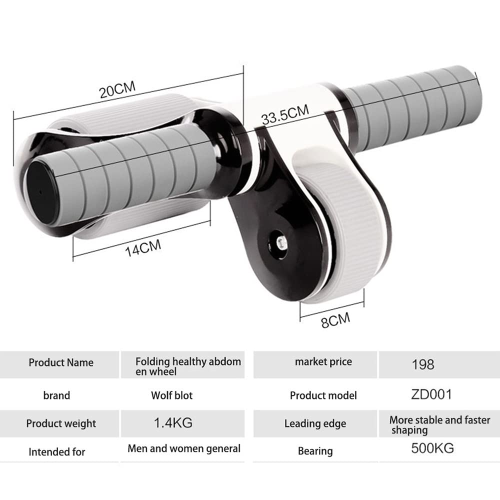 XININ Faltbare Ab Roller Stummschaltung Doppelrad Tragbare Bauchpresse Rad Für Gym Home Gewicht Fitness Verlieren