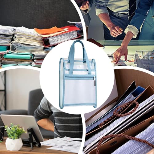 Image of A4 Accordion File Folder Organiser with Zipper Mesh Pockets |Portable Document Storage Bag with Handles, Multi-Purpose Paper & Office Organizer for Documents,