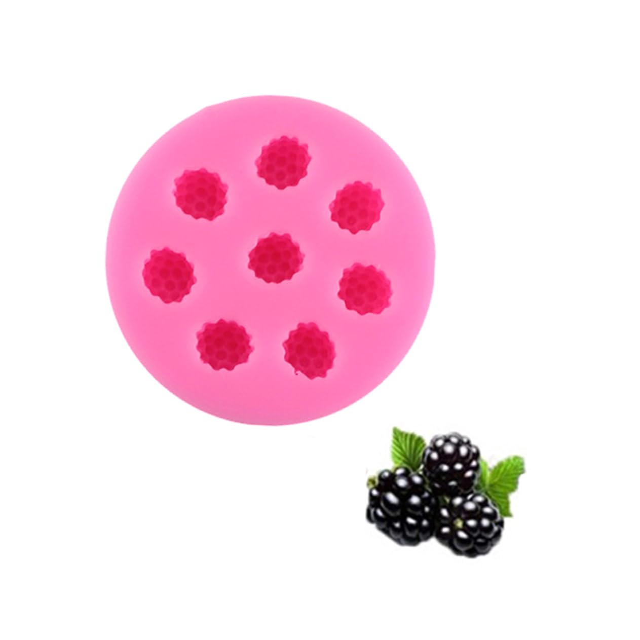 MAGICLULU 3pièces Moule Silicone à Compartiments Pour Gâteaux Et Outil De Décoration De Pâtisserie Pour Desserts Bonbons Et Puddings Rose