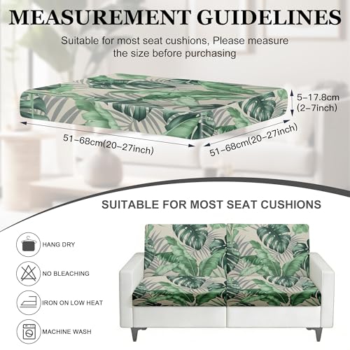 Image of BIETYONE 4Pcs Patio Stretch Cushion Covers,Outdoor Sofa Replacement Cover Slipcovers for Patio Furniture Cushion Covers, Washable Reusable Furniture Protector