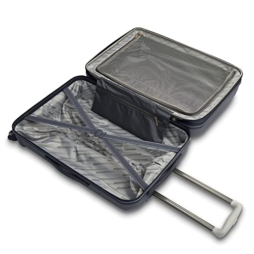 Image of American Tourister Stratum 2.0 Hardside Expandable Luggage with Spinners, Charcoal, 2PC SET (Carry-on /Medium)