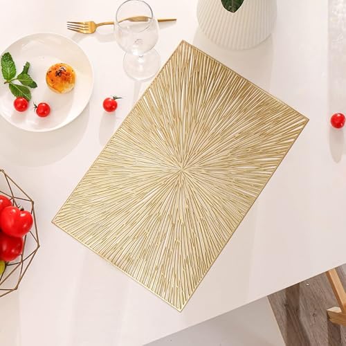 Set de table doré facile à nettoyer pour protéger votre table des taches - 3