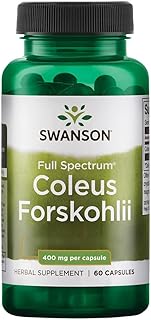 Swanson, Full Spectrum Coleus Forskohlii (Forskolin), High Dose, 60 Capsules, Lab-Tested, Soy Free, Gluten Free, Non-GMO