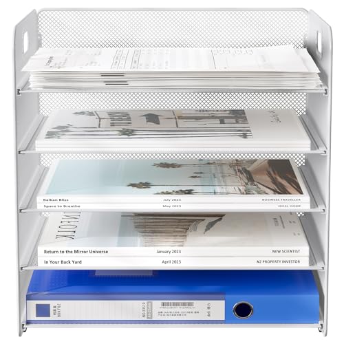 EasyPAG 6 Tier Desktop A4 Mesh in Tray Office Bureau File Houder