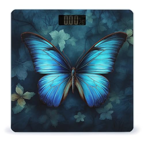 Báscula Digital Azul con Diseño Moderno y Precisión Alta