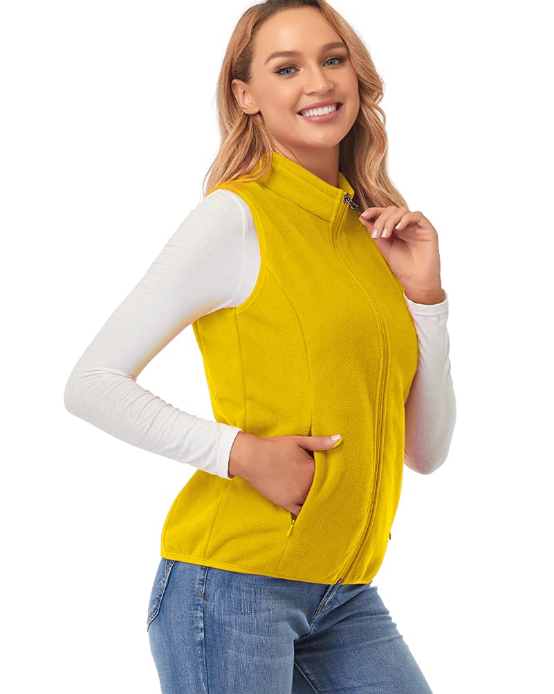 fuinloth Gilet Donna in Pile Smanicato Elegante Invernale Sportivo con Tasca Gilet Termico con Cerniera Senza Maniche Giacca