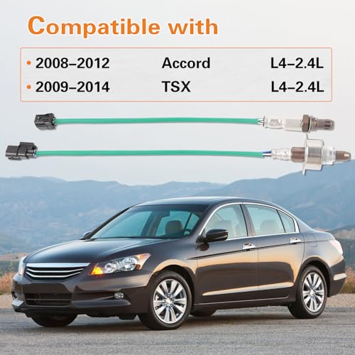 2Pcs Upstream and Downstream Oxygen O2 Sensor for 2008-2012 Accord and 2009-2014 TSX L4-2.4L OE#2349091,2344462 by HTMXJA - Image 5