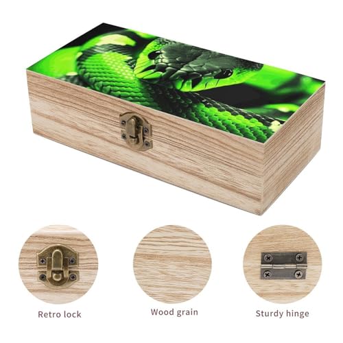Boîte en bois 3D serpent fin du désordre rangement artisanat - 4