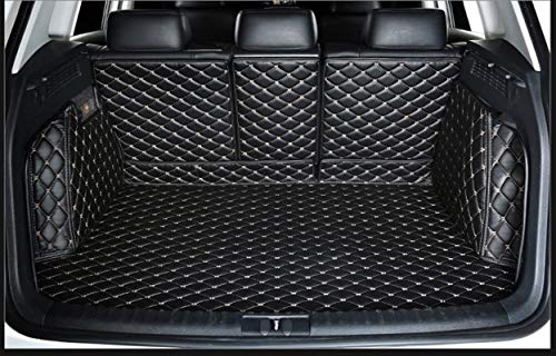 OkuTech 3D Full Coverage All Weather Waterproof Custom fit Car Rear Trunk Mat Cargo Boot Liner Tray Rear Trunk Cover for Mercedes Benz GLA Class GLA250 GLA45 2015-2020 Black with Beige Stitching