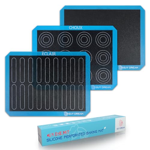 3PCs GUY DREAM Perforated Silicone Baking Mat 11-4/5" x 15-3/4"