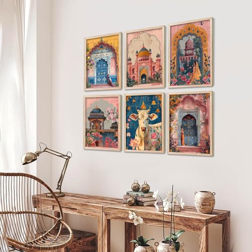 Image of kotart Madhubani Art Paintings with Frame for Home Decoration - Painting Wall - Traditional Framed Living Room Bedroom Office Decor - (14X20 Inch, C)