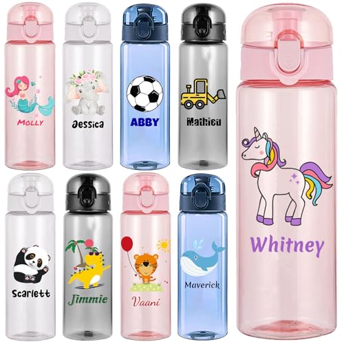 XinYiiLun Botellas personalizadas para deportes: logotipo de nombre, a prueba de fugas, 26 onzas