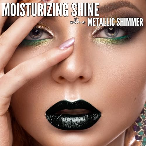 Mynena GLT Diamond Lips | Black With Silver Metallic Finish Lip Gloss thumb #3